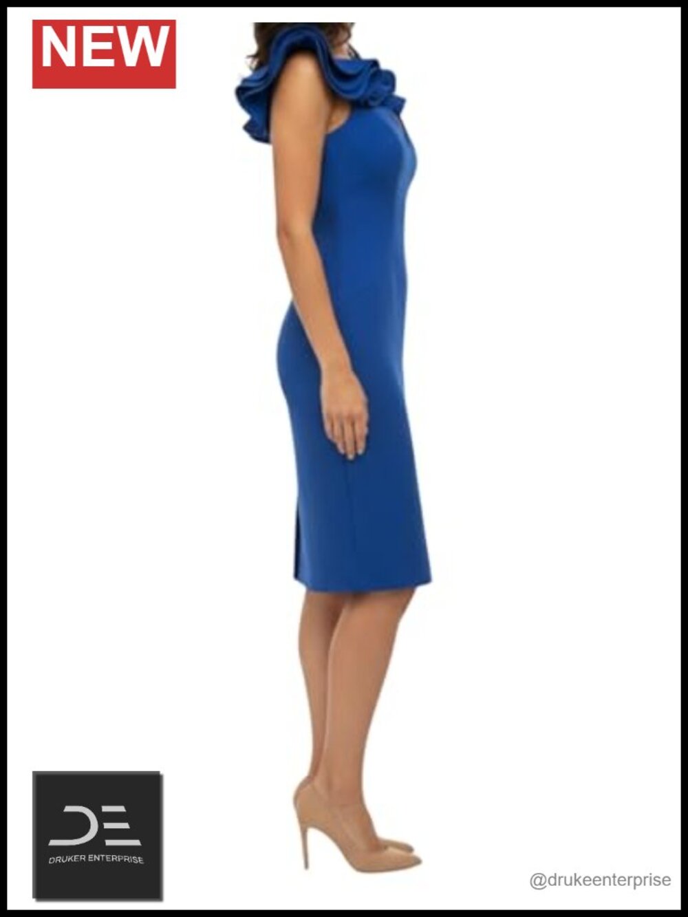 Eliza J Women's Solid Cap Sleeve Midi Dress - Picture 2 of 2